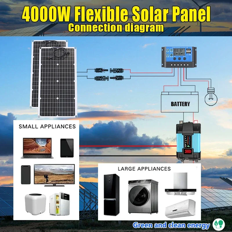 4000W Solar Panel Kit 12V To 1 - Renewable Energy Kit review and price